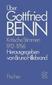 Über Gottfried Benn. Kritische Stimmen 1912-1956