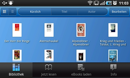 Lesen Sie jetzt Ihre eBooks ganz bequem auf allen Android Geräten