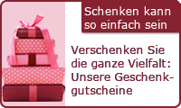 Verschenken Sie die ganze Vielfalt mit unseren Geschenkgutscheinen