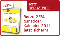 Kalender 2011 jetzt bis zu 25% reduziert
